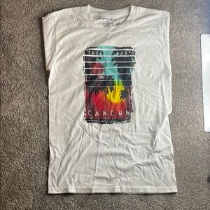 White Cancun Graphic T-Shirt